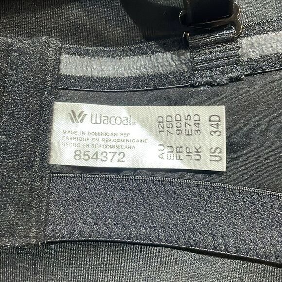 Wacoal 854372 Black Staying Power Strapless Bra Convertible Wire Free Sz 34D NEW - Picture 16 of 16
